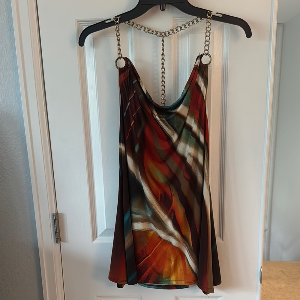 Multicolor Chain Strap Dress